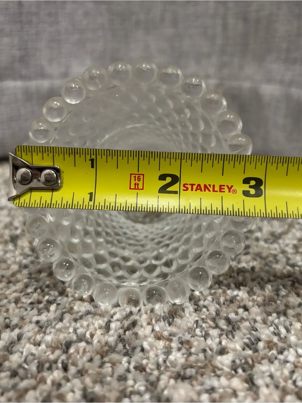 Clear Hobnail Glass Peg Votive Candle Holder – Vintage 3.5